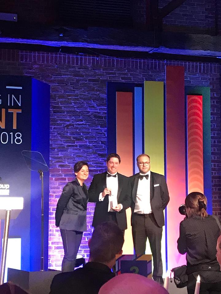 Gravitas celebrating 2018 Recruitment award win